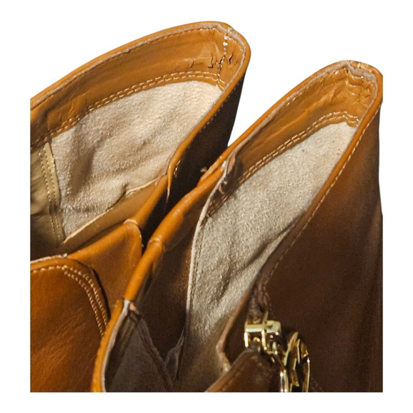 Michael Kors Brown Leather Ankle Boots Booties US 9.5 - Picture 12 of 15